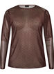 Blouse en maille avec imprim&eacute;, Marron, Packshot image number 0