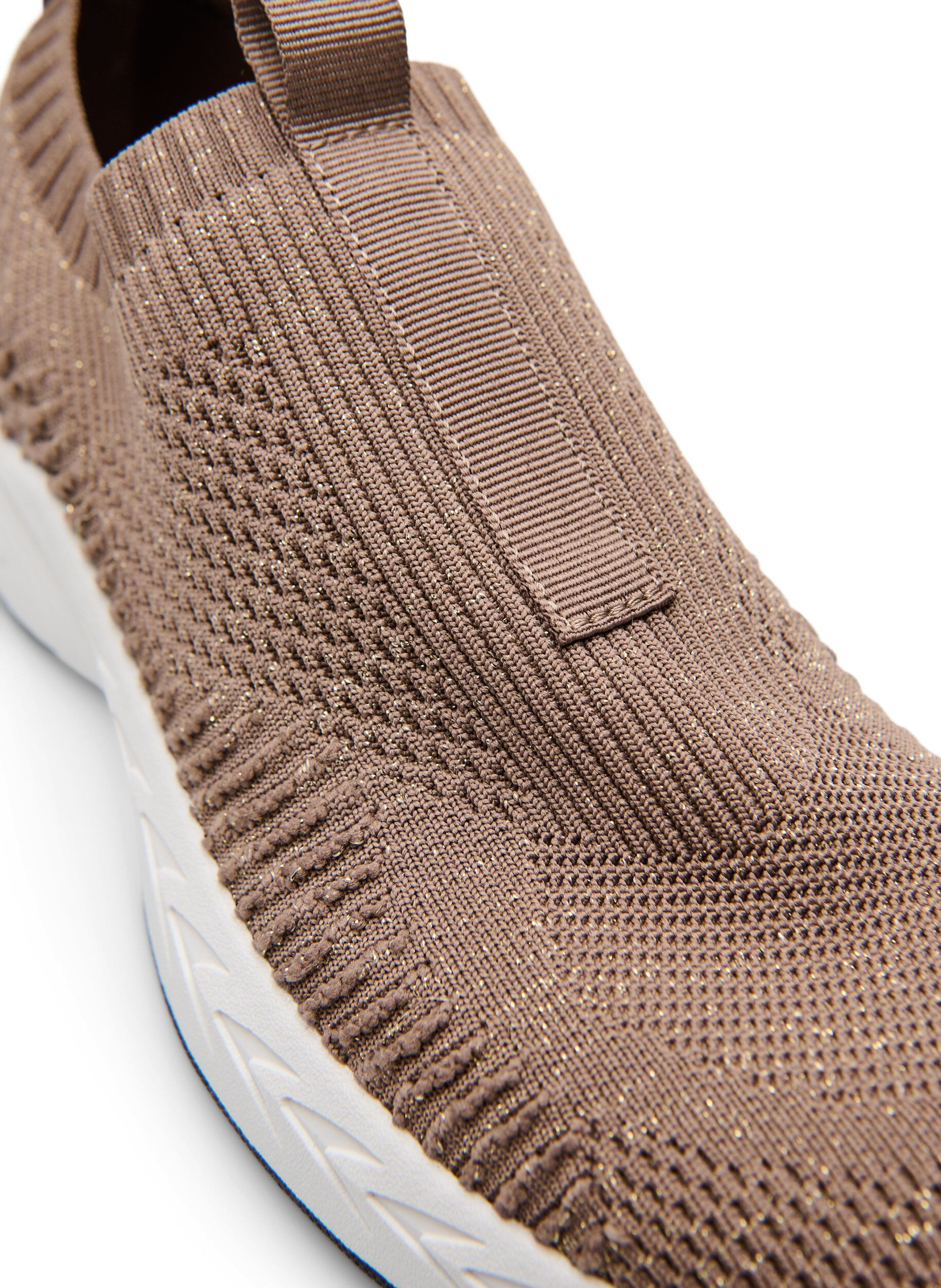 Zizzi Baskets en maille stretch avec fil paillet&eacute;, Marron, Packshot image number 3