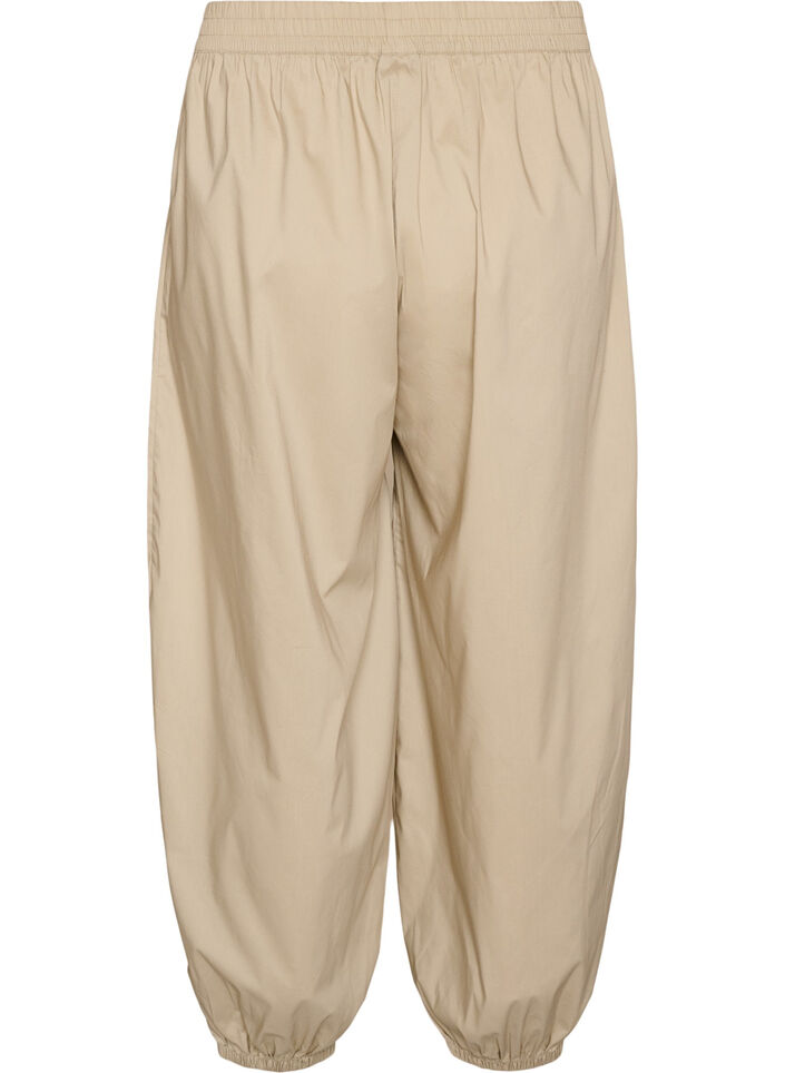 Pantalon ballon avec poches et ceinture &eacute;lastique, Beige, Packshot image number 1