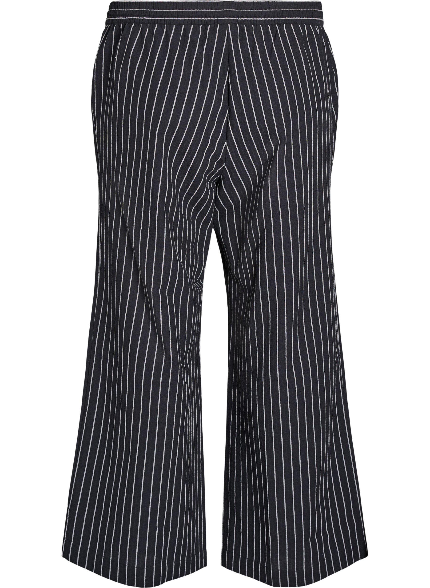 ZizziPantalon ample avec taille haute et poches, Noir, Packshot image number 1