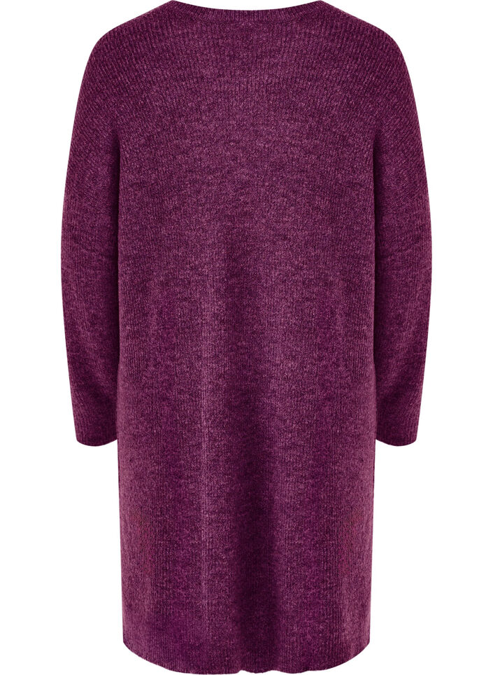 Robe à manches longues en tricot côtelé, Potent Purple Mel., Packshot image number 1