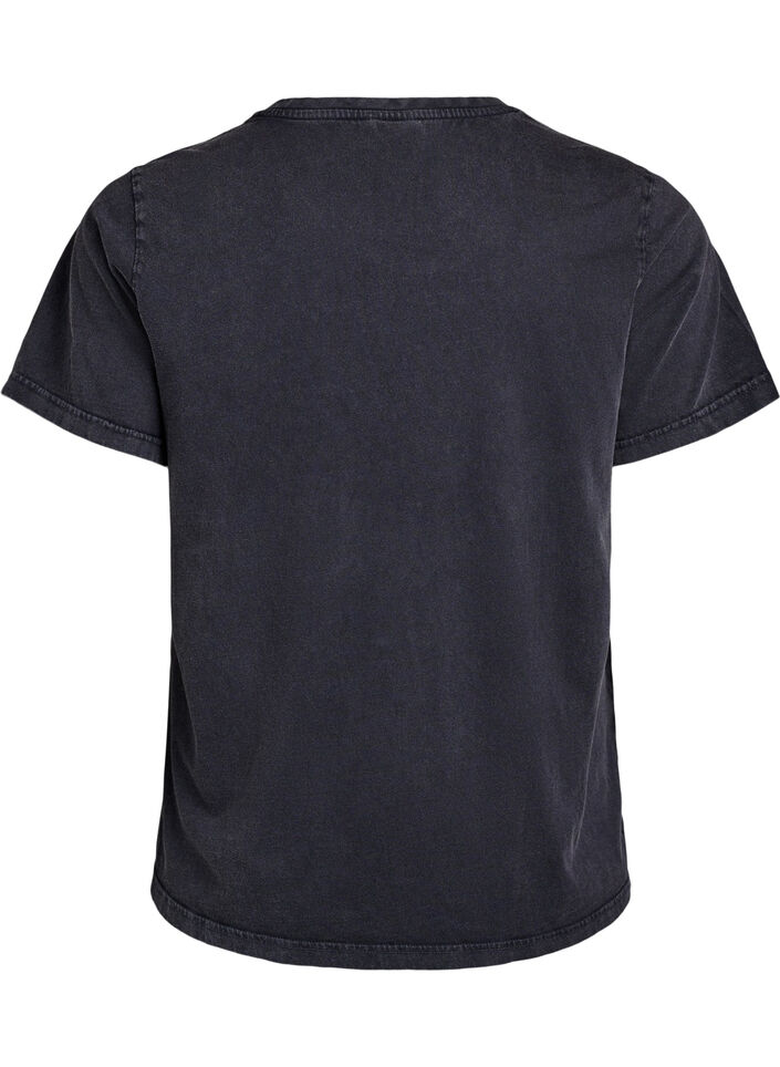 T-shirt en coton biologique avec une impression cool, Gris anthracite, Packshot image number 1