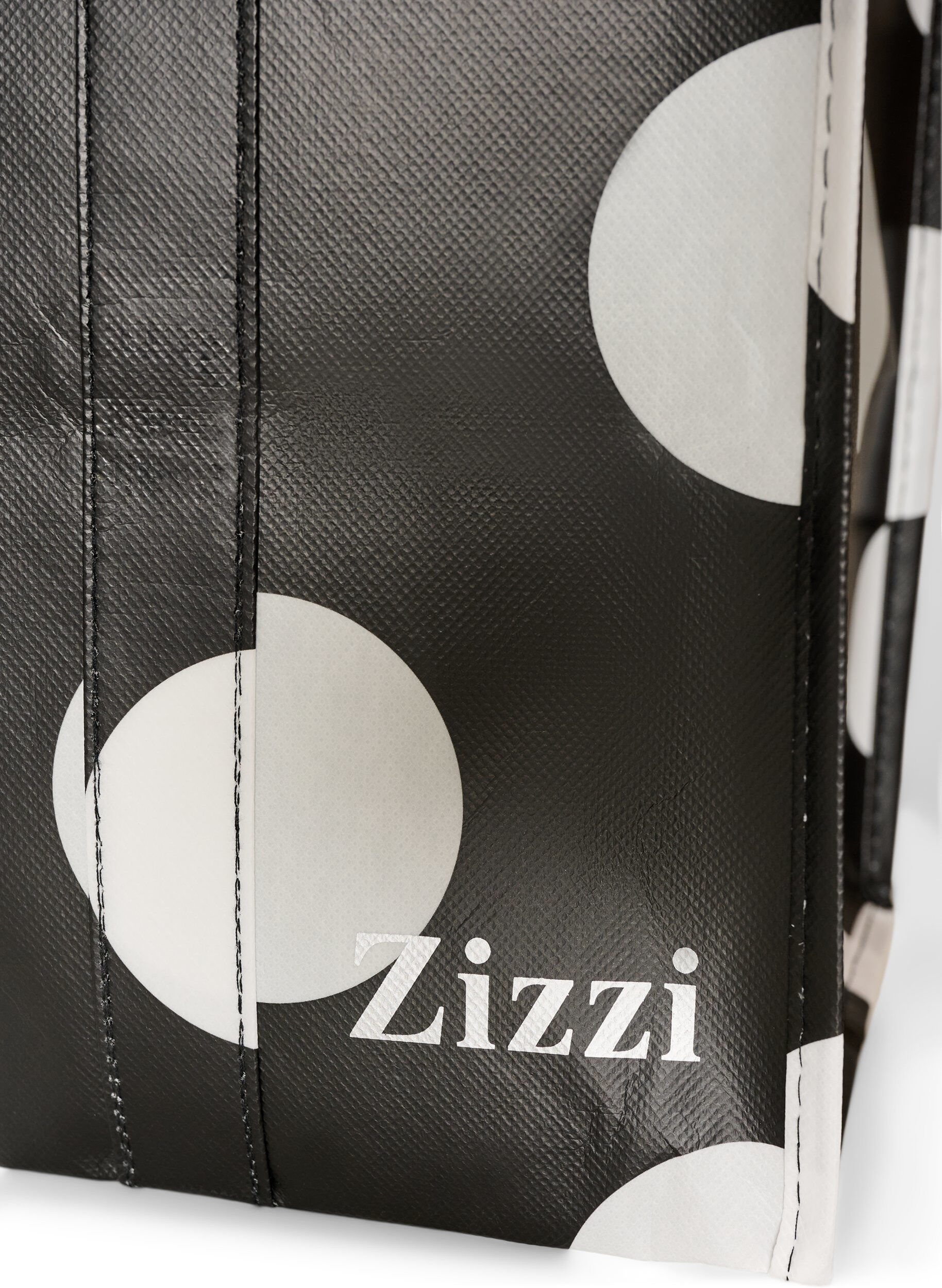 ZizziSac de magasinage avec fermeture &eacute;clair, Noir, Packshot image number 2