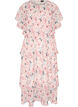 Robe maxi avec plusieurs couches de volants et cape amovible, Blanc, Packshot image number 0