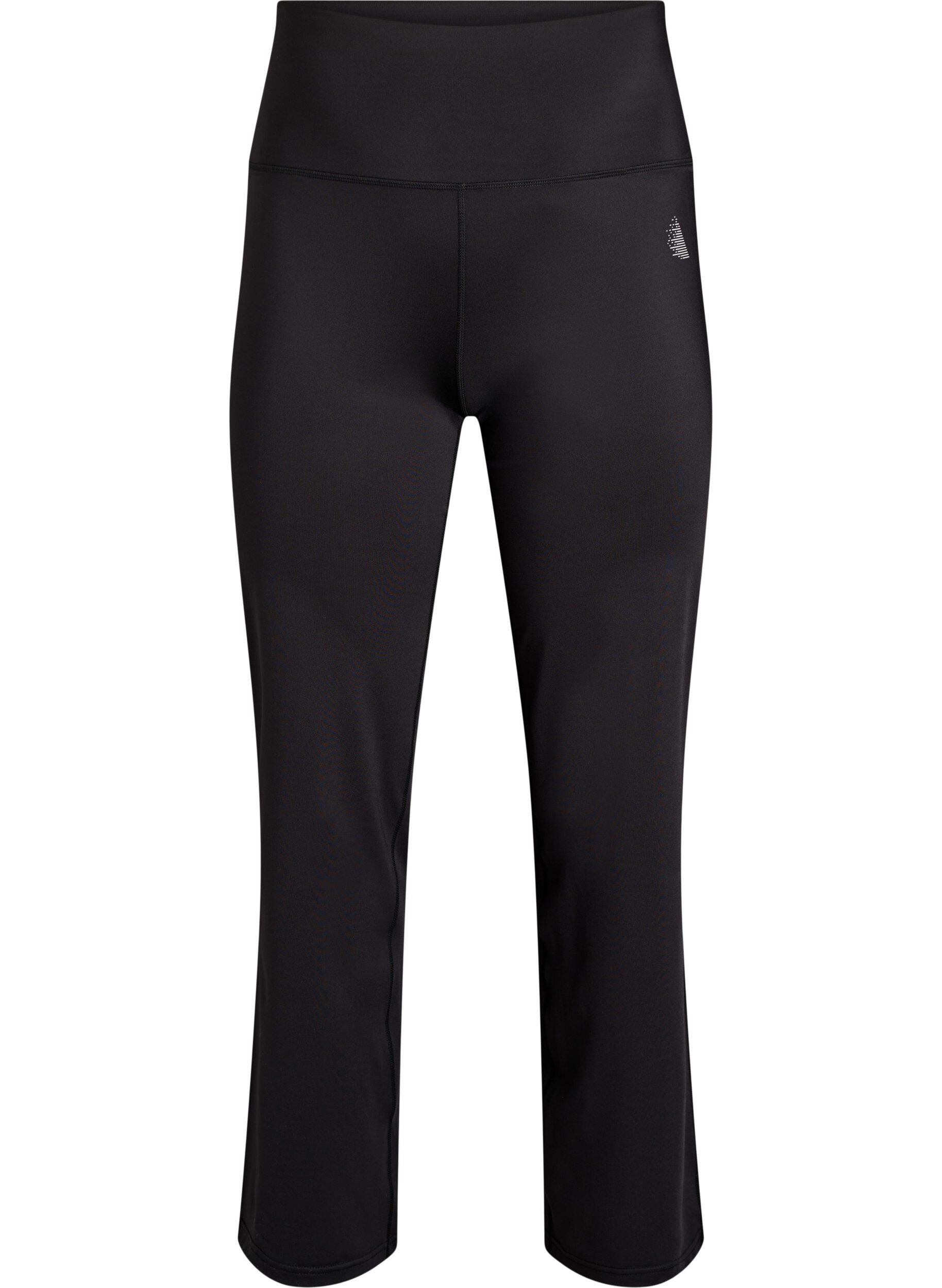 Zizzi Pantalon de training &eacute;vas&eacute; taille haute, Noir, Packshot image number 0