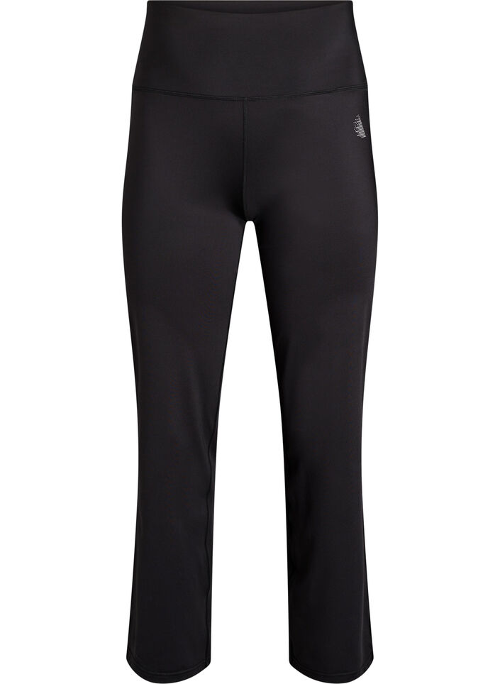 Pantalon de training &eacute;vas&eacute; taille haute, Noir, Packshot image number 0