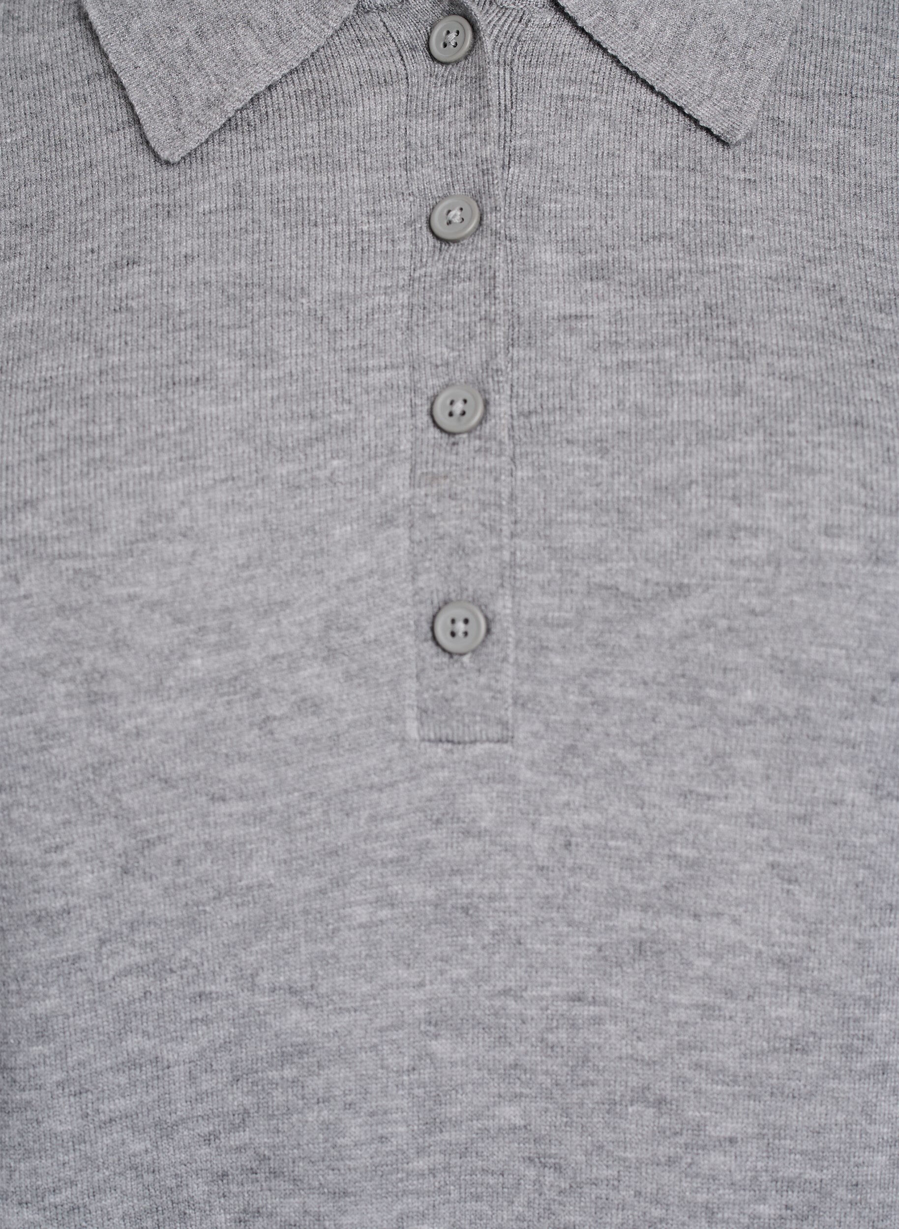 Zizzi Chemisier en maille avec col, Gris, Packshot image number 2