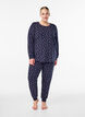 Bas de pyjama imprim&eacute;, Bleu, Model image number 0
