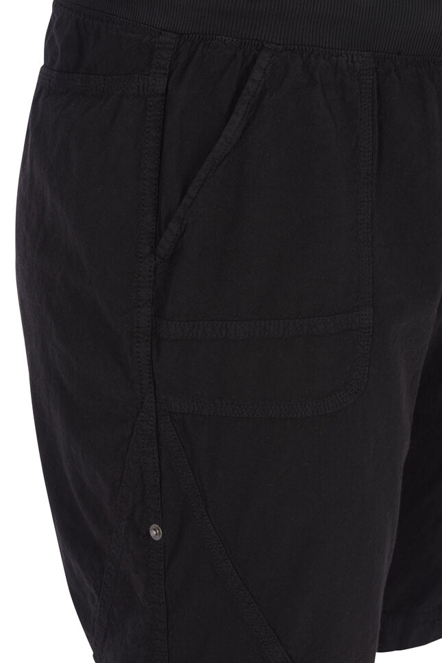 Short en coton ample avec poches, Noir, Packshot image number 2