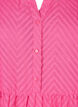 Robe courte texturée avec un col à volants, Magenta, Packshot image number 2