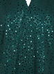 Robe à paillettes avec col en V et manches 3/4, Rain Forest, Packshot image number 2