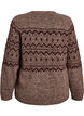 Cardigan &agrave; motif jacquard, Marron, Packshot image number 1