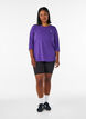Sports top with 3/4 sleeves, Violet, Model image number 1