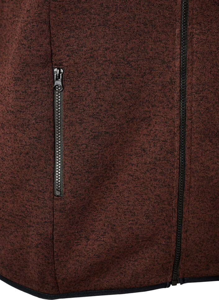 Gilet &agrave; col montant et fermeture &eacute;clair, Marron, Packshot image number 3