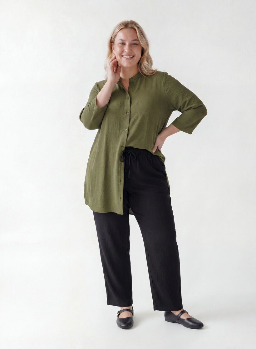 Tunique avec manches 3/4, Vert, Model image number 1