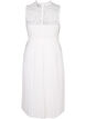 Robe sans manches avec dentelle et plis, Bright White, Packshot image number 1