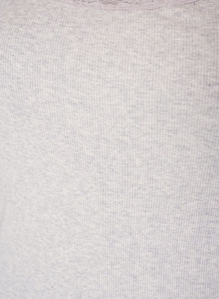 Top c&ocirc;tel&eacute; avec dentelle, Gris clair, Packshot image number 2