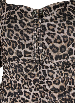 Robe courte en maille avec imprimé léopard, Leo, Packshot image number 2