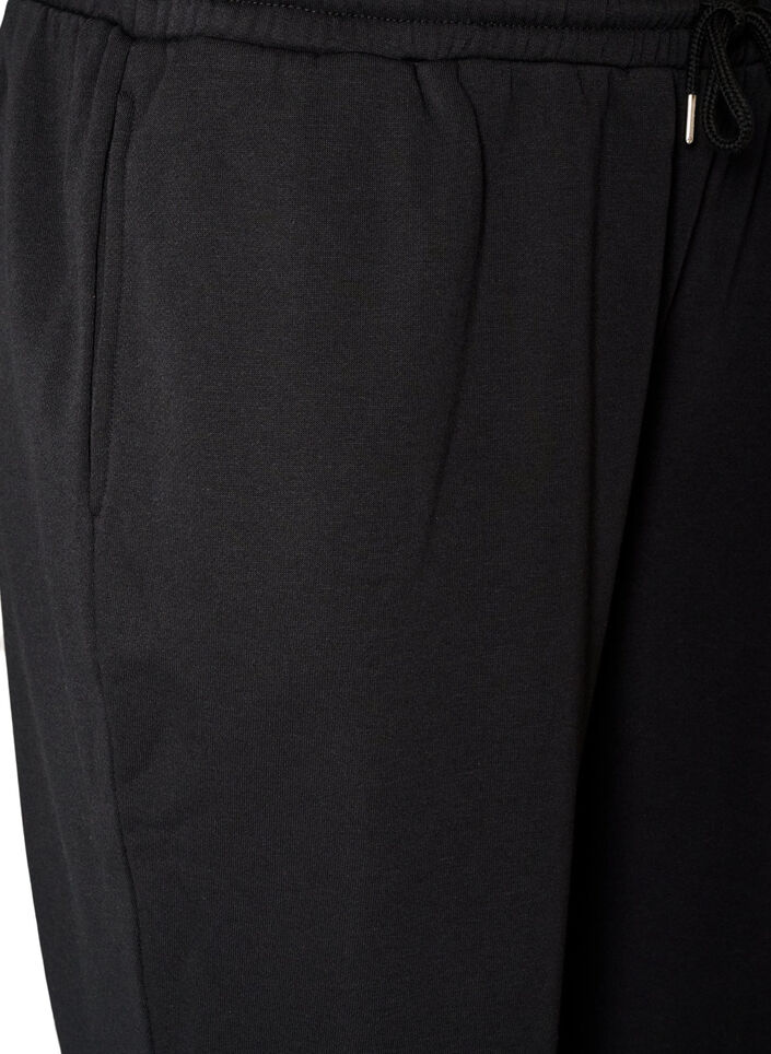 Pantalon de jogging taille haute avec cordon de serrage, Noir, Packshot image number 2
