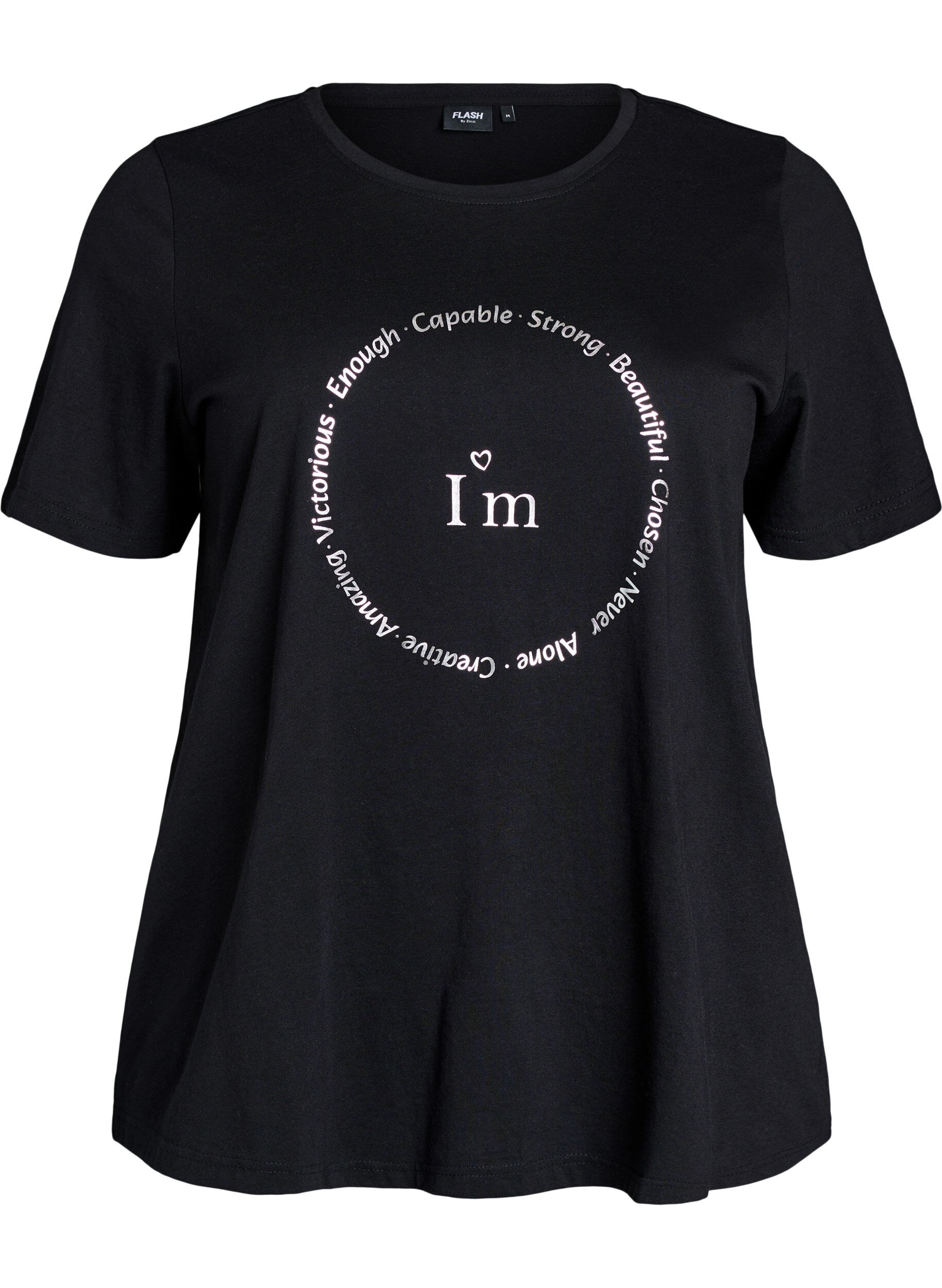 ZizziT-shirt imprim&eacute;, Noir, Packshot image number 0