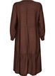 Robe en viscose avec broderies et volants &eacute;tag&eacute;s, Marron, Packshot image number 1