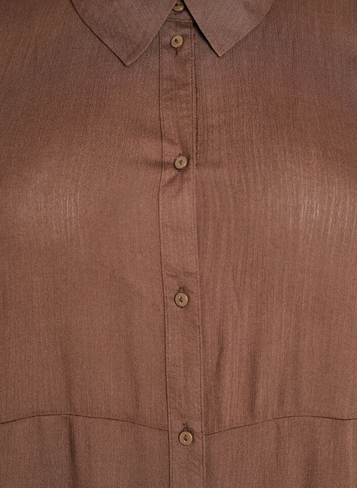 Robe chemise mi-longue &agrave; manches courtes, Vert fonc&eacute;, Packshot image number 2