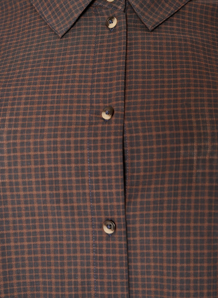 Chemise en coton &agrave; carreaux, Marron, Packshot image number 2