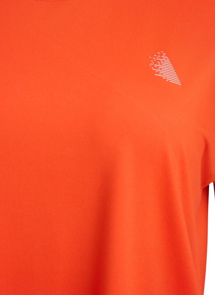 T-shirt de sport couleur unie, Orange, Packshot image number 2
