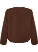 Veste teddy &agrave; col rond boutonn&eacute;e, Marron, Packshot image number 1