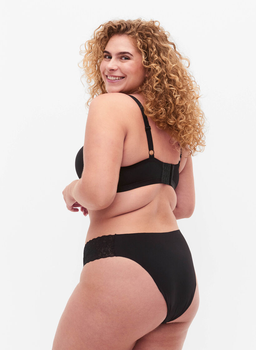 2-pack Culotte brésilienne taille normale, Noir, Model image number 1