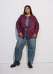 Veste matelass&eacute;e avec boutons-pression et col rond, Bordeaux fonc&eacute;, Model image number 1
