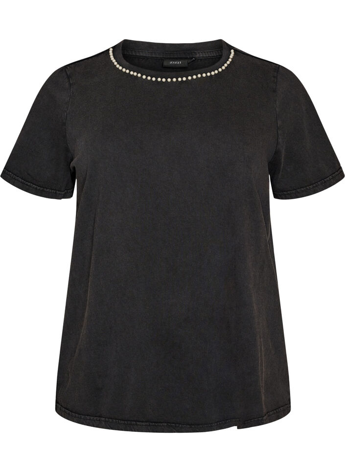T-shirt graphique en coton bio, Gris, Packshot image number 0