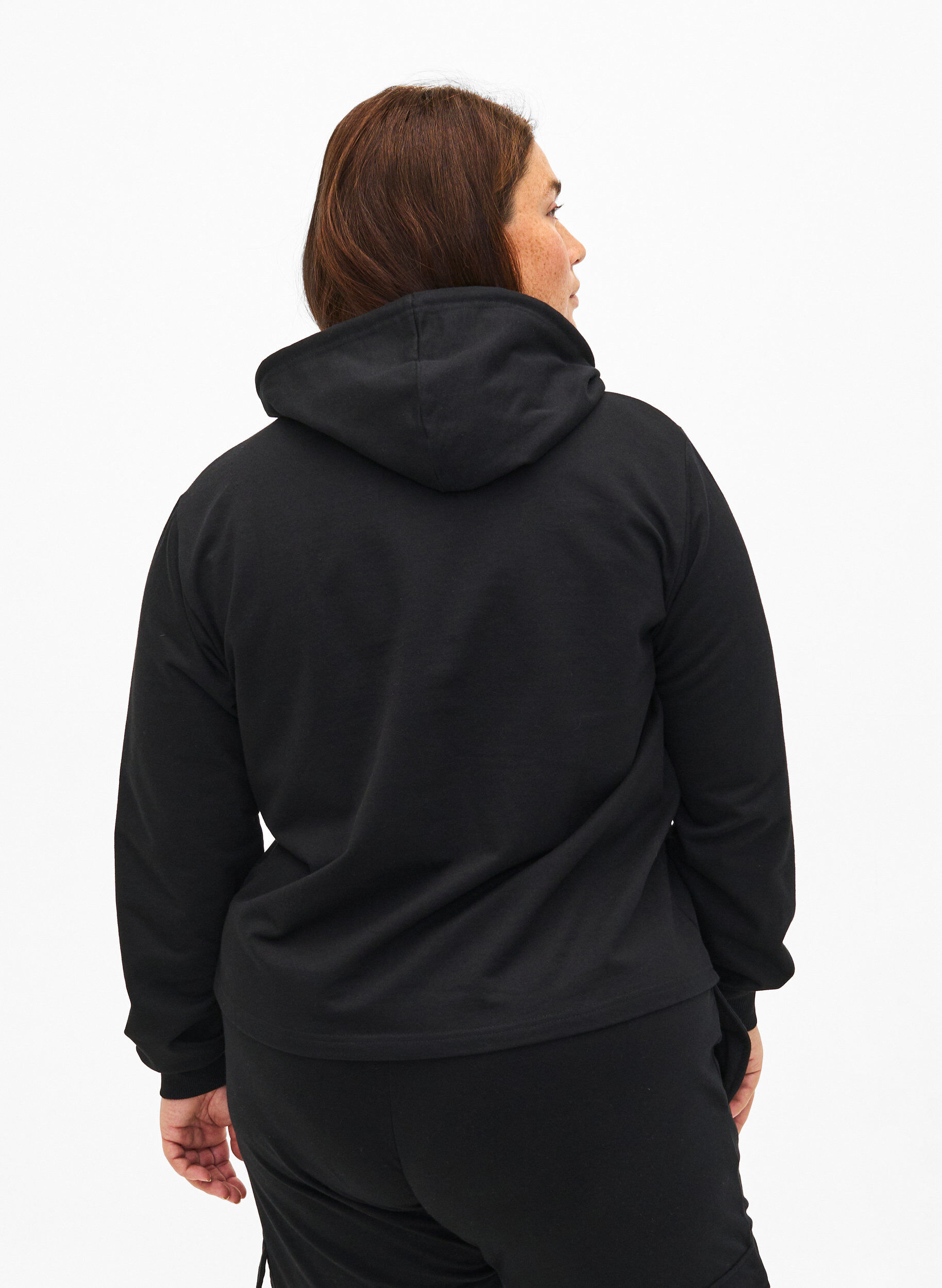Zizzi Sweat &agrave; capuche, Black, Model image number 1