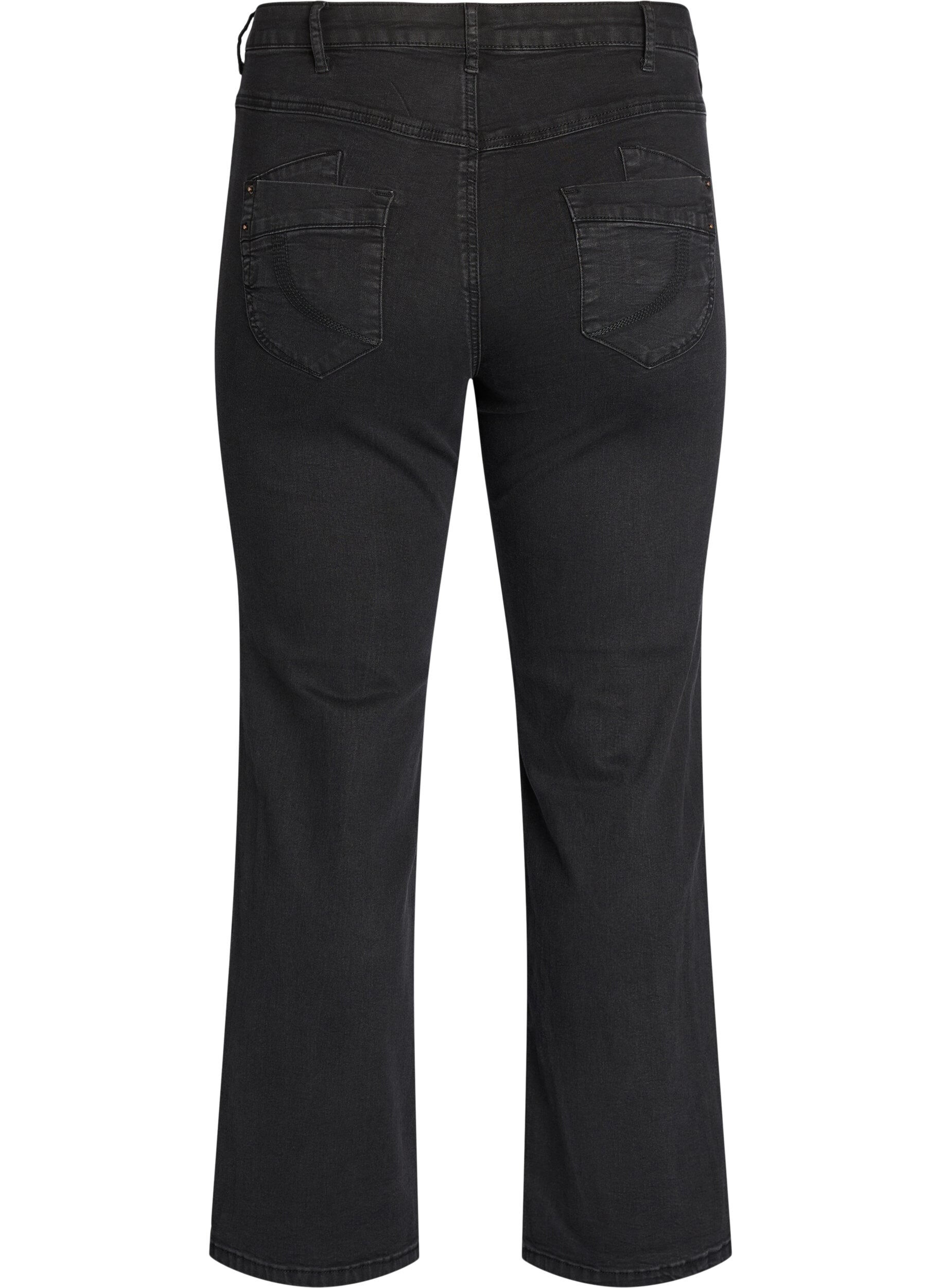 ZizziJeans Gemma taille haute coupe droite, Noir, Packshot image number 1
