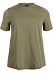 T-shirt basique en coton &agrave; col rond, Vert Kaki, Packshot image number 0