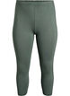 Leggings basiques longueur 3/4 en viscose, Vert fonc&eacute;, Packshot image number 0