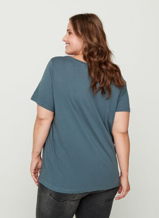 T-shirt coton et imprimé, Dark Slate w. Wish, Model image number 1