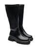 Botte haute en similicuir avec une semelle &eacute;paisse, Noir, Packshot image number 1