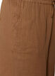 Short ample en mousseline de coton taille haute, Marron, Packshot image number 2