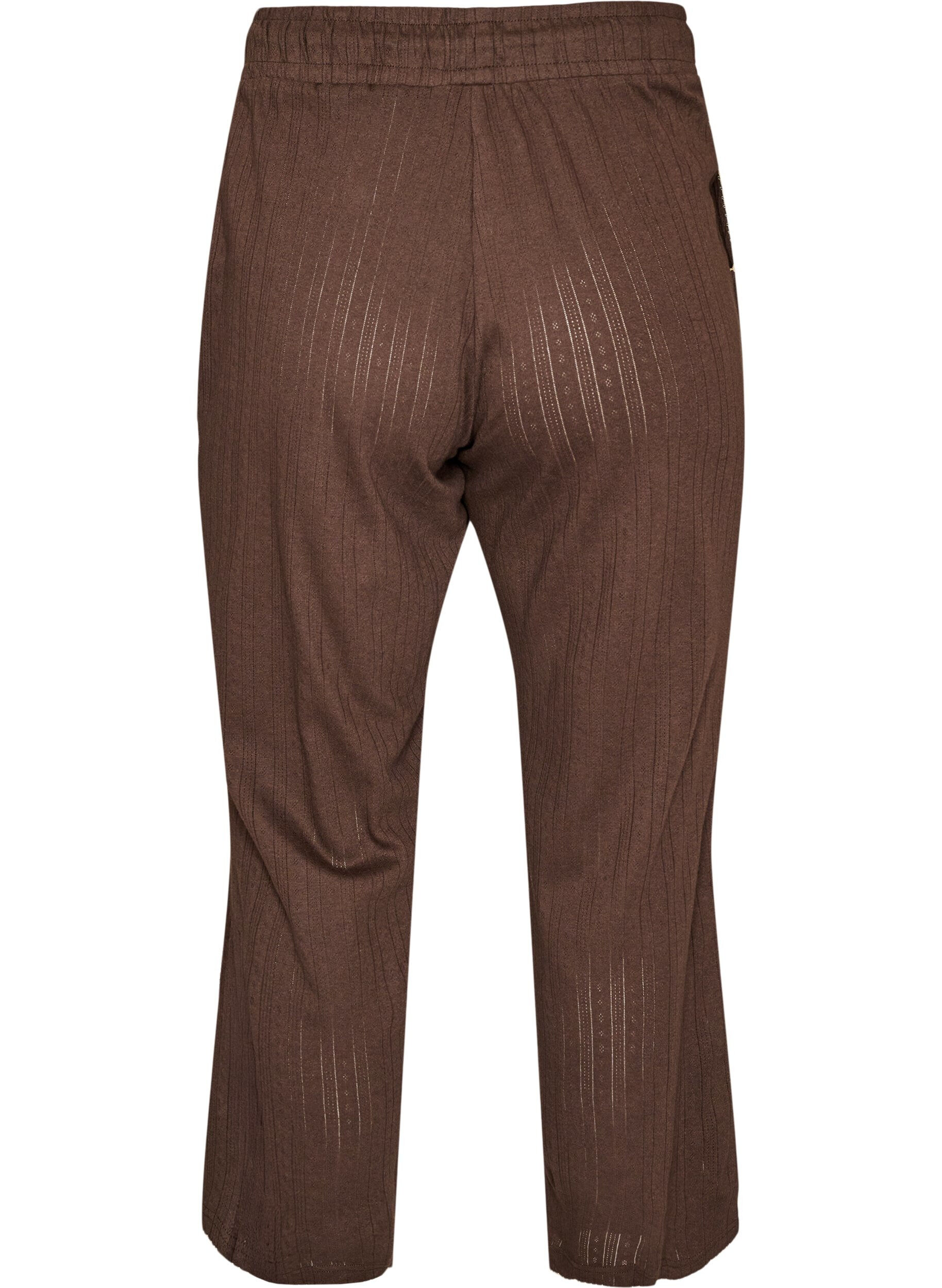 ZizziBas de pyjama en coton biologique avec broderie ajour&eacute;e, Marron, Packshot image number 1