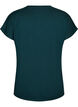 Loose training t-shirt with V-neck, Vert fonc&eacute;, Packshot image number 1