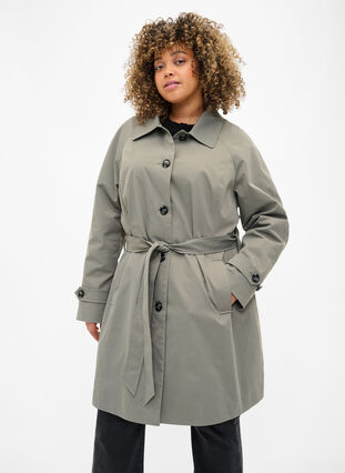 Trench avec poches et ceinture, Sea Spray, Model image number 0