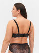 Soutien-gorge matelassé en dentelle avec armature, Black, Model image number 1
