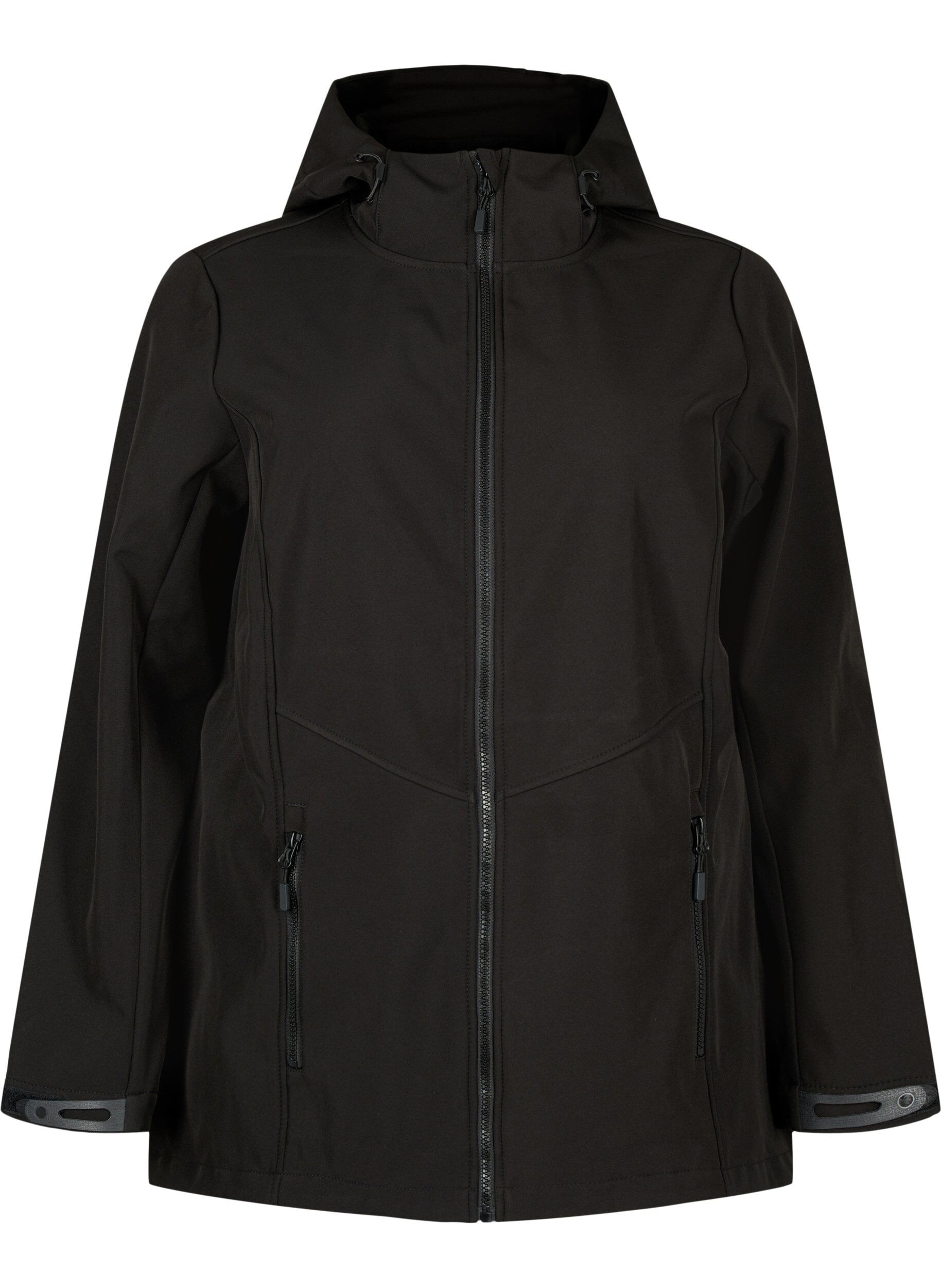 Zizzi  Veste softshell courte avec des poches, Black, Packshot image number 0