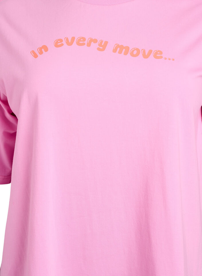 T-shirt sportif en coton bio, Rose, Packshot image number 2