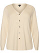 Cardigan en maille fine avec boutons d&eacute;coratifs, Vanille, Packshot image number 0