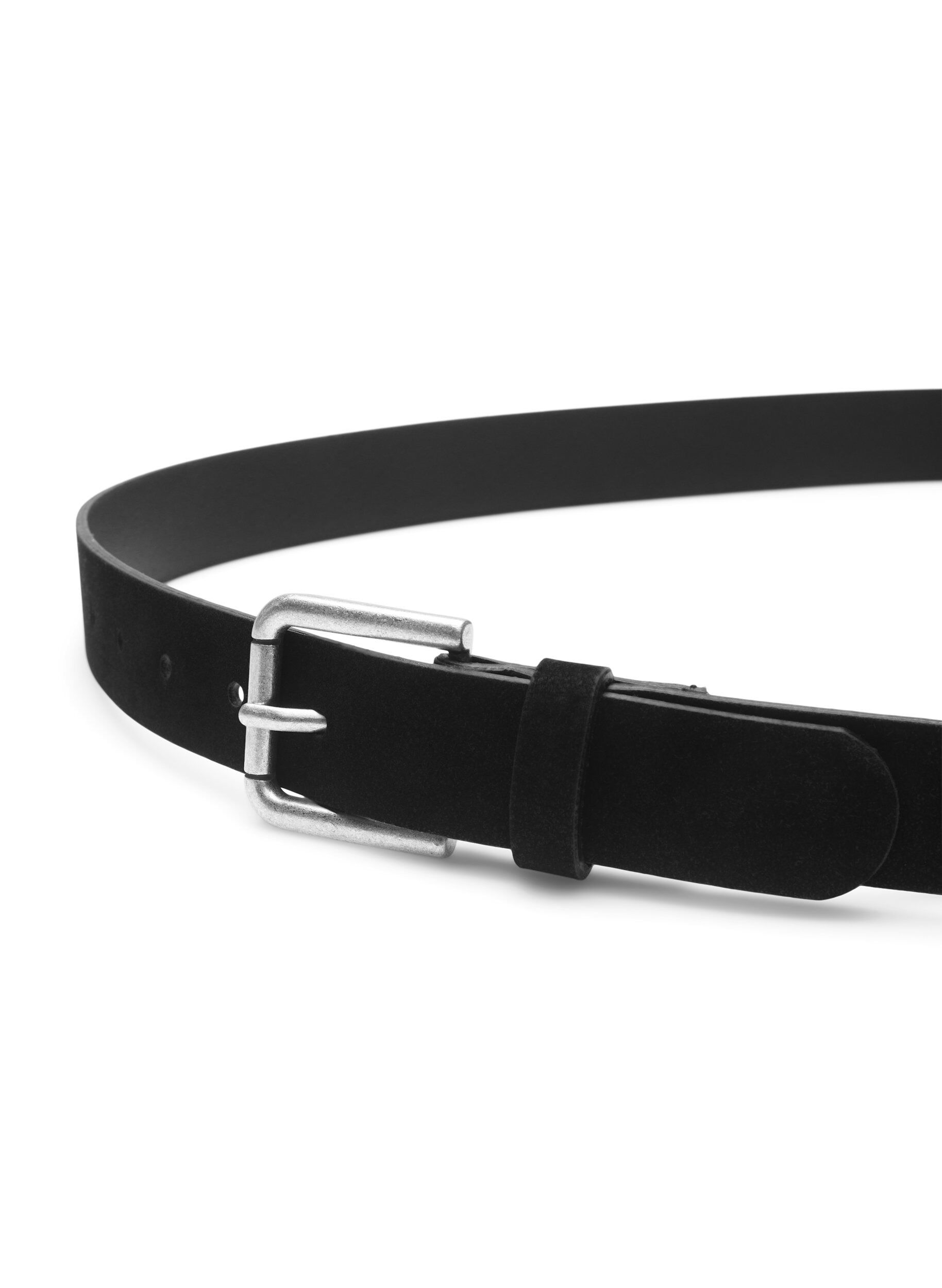 Zizzi Ceinture en cuir m&eacute;lang&eacute;, Noir, Packshot image number 1