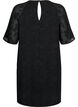 Robe avec structure et manches courtes, Black, Packshot image number 1