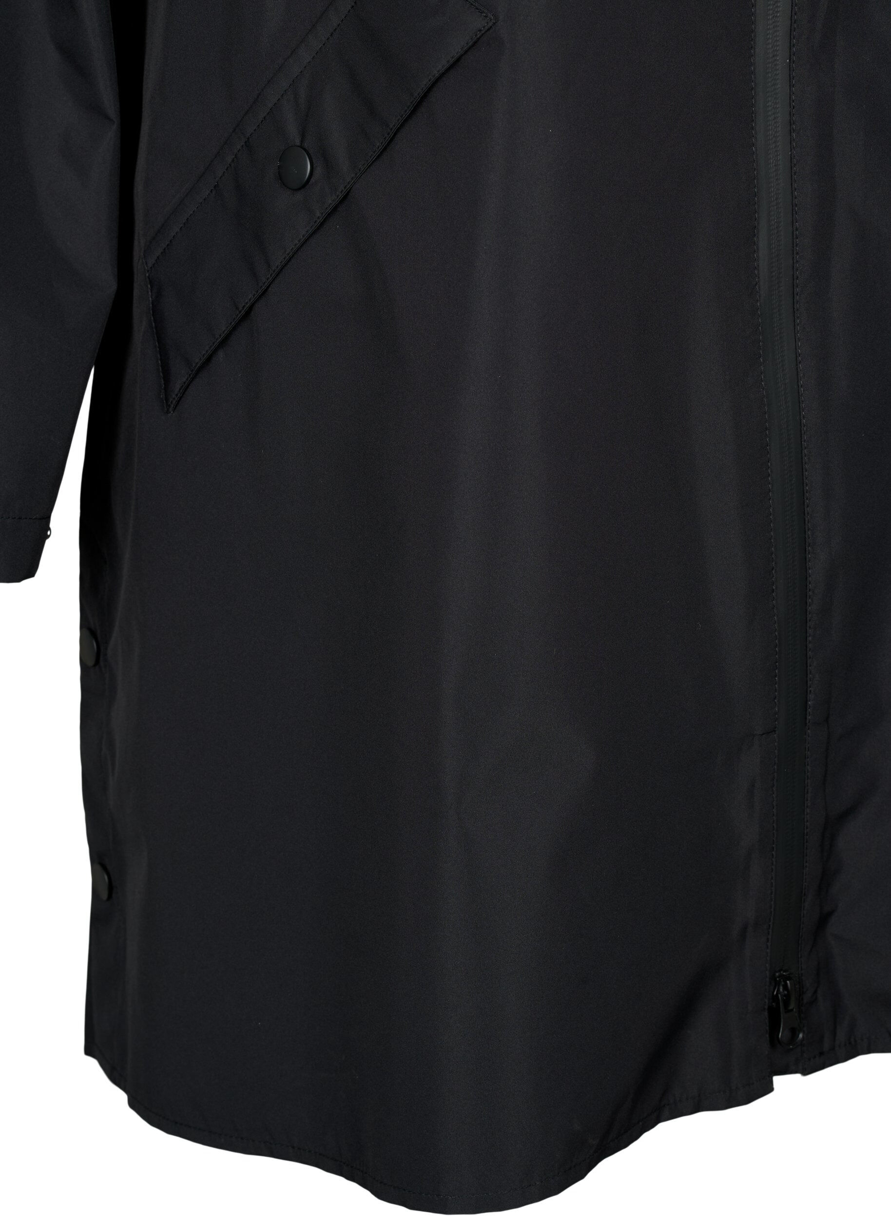 ZizziImperm&eacute;able avec poches et capuche, Noir, Packshot image number 3