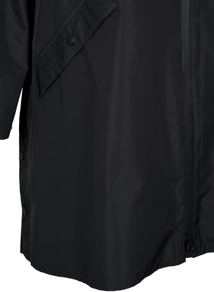 Imperm&eacute;able avec poches et capuche, Noir, Packshot image number 3